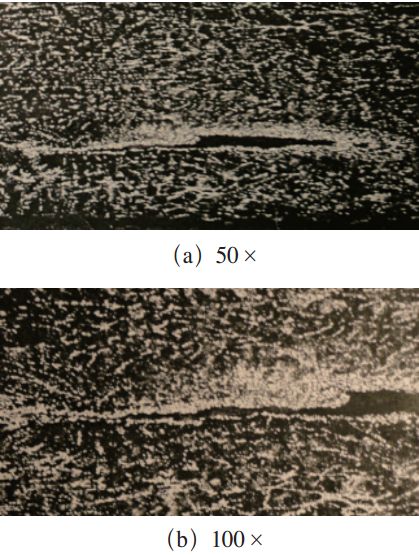 試樣中裂紋及組織 試樣中裂紋及組織