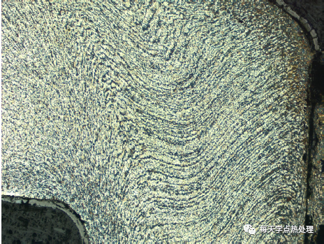 12CrMo4 冷擠壓 芯部鐵素體呈方向分布 50× 12CrMo4 冷擠壓 芯部鐵素體呈方向分布 50×